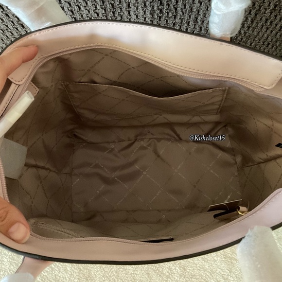FINAL PRICE‼️ NWT Michael Kors Carmen Large NS Tote Dark Powder Blush - Picture 12 of 17